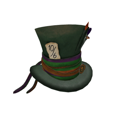 Fun and Wacky Mini Top Hatter Hat (Green) Roblox item