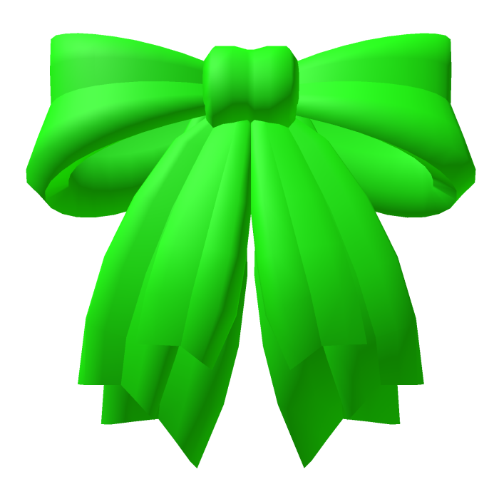 Lime hair bow