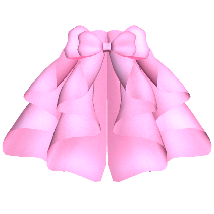 Ruffled Skirt with Bow - Pink Roblox item