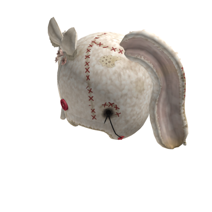Creepy Cute Stitched Bunny Hood Patchwork Bonnet