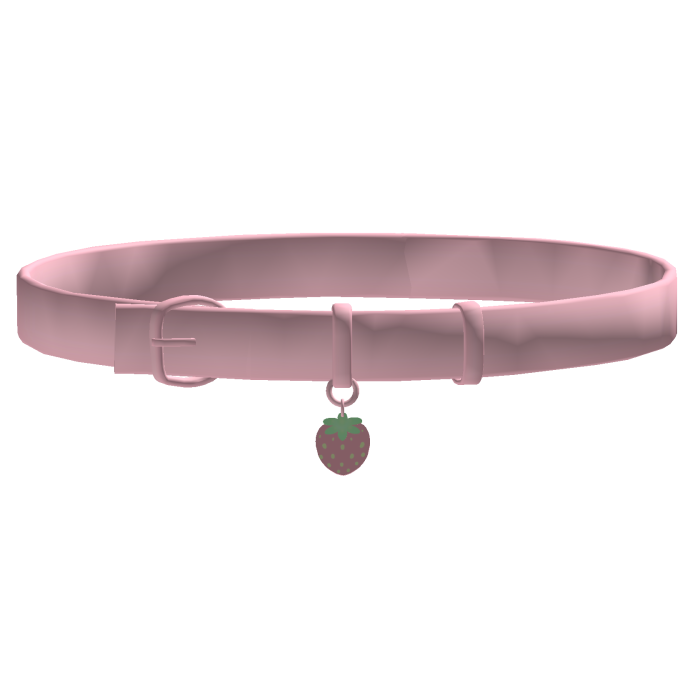 adorable strawberry collar (pink)