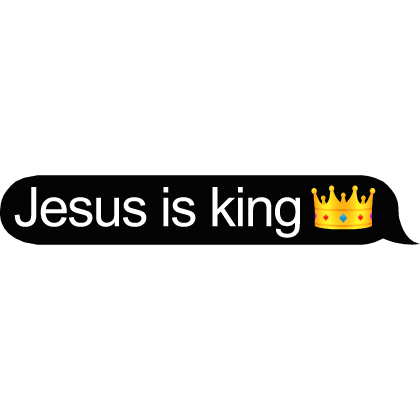 Jesus is king text thumbnail