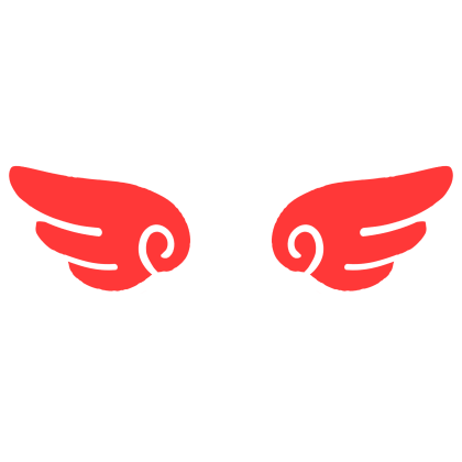 ♡ Cute Glowing Angel Chibi Wings Red