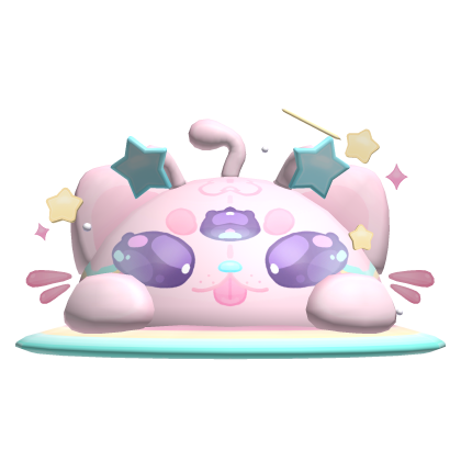 ♡ cute decora space saturn pink alien kitty hat