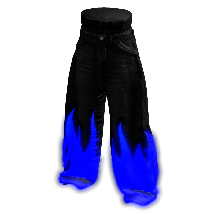 🌟 GLOWING blue y2k emissive black baggy pants 4