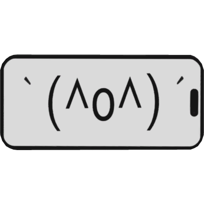 ^o^ kaomoji phone face cover