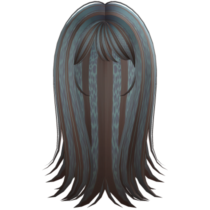 Brown and blue cheetah print hair