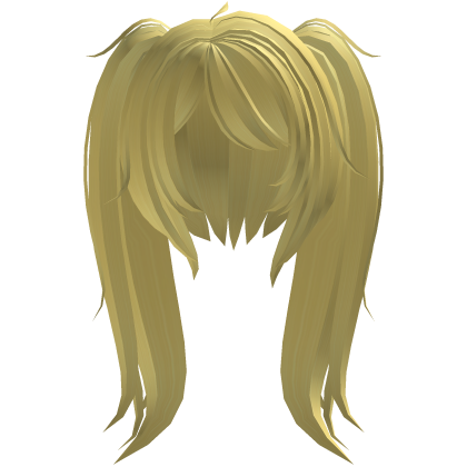 sweet messy fluffy pigtails in yellow