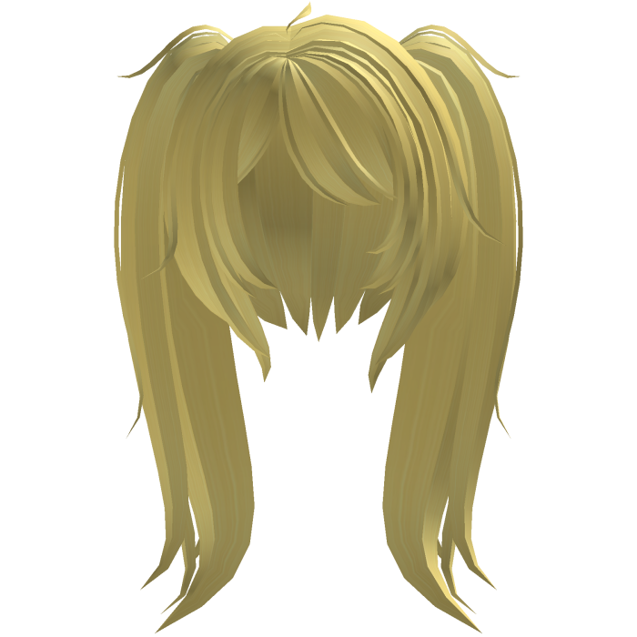 sweet messy fluffy pigtails in yellow