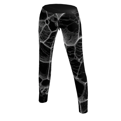 Halloween Spider Web Pants Pumpkin Black White