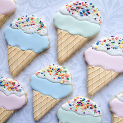 Pastel ice cream cone cookies Roblox decal