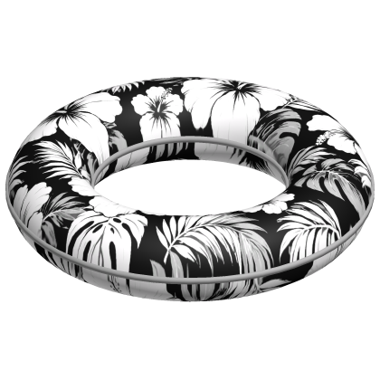 Black Hibiscus Summer Floatie