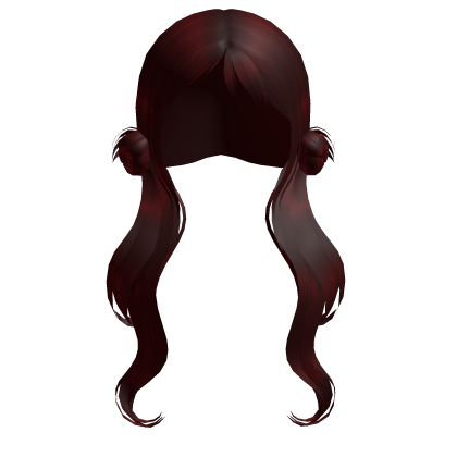 Scarlet Red Low Bun Twintails Roblox item