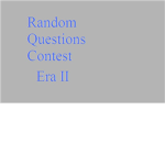 RQC: Random Questions Contest