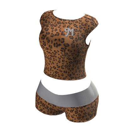White Leopard Print Loungewear