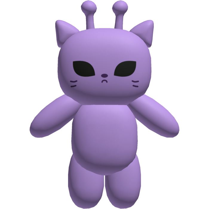 Purple Alien Cat Plushie