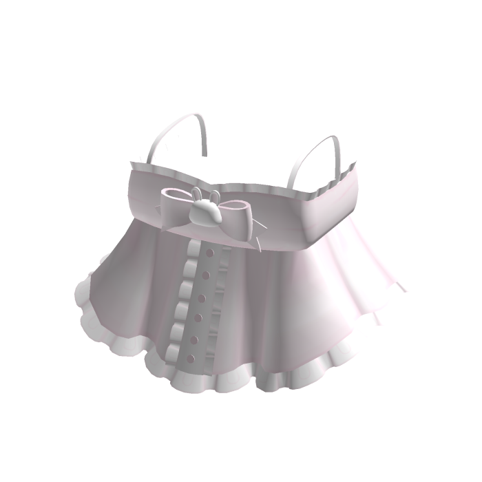 ♡ : cute pastel pink button up bunny ruffle dress