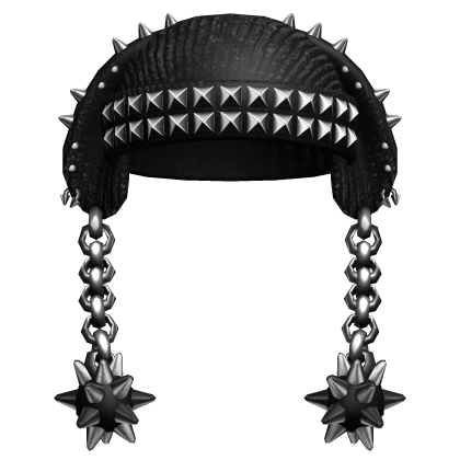 emo spiky mace bunny beanie in black | Roblox Item - Rolimon's