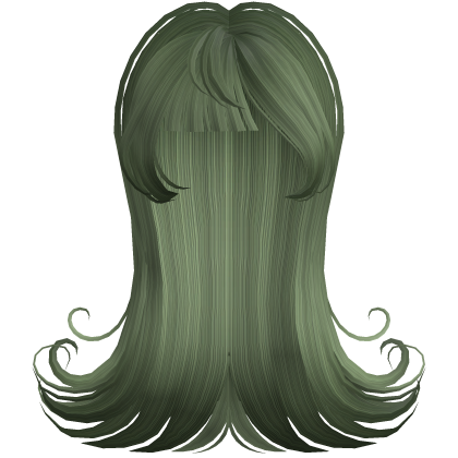 Green Long Swirly Hair