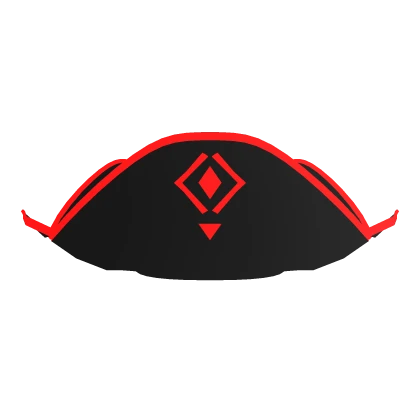 Glowing Corsair Hat Black Red Roblox item render
