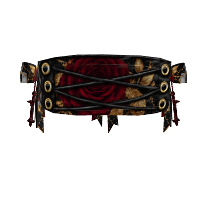 Burgundy Rose Marble Corset Blindfold  (3.0)