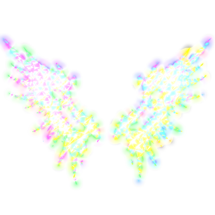 Animated Rainbow Angel Wings Glowing Emissive Roblox item