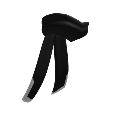 Tail Long Scarf Black and White