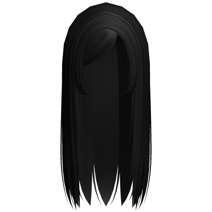 ☆ y2k straight gyaru emo side part black