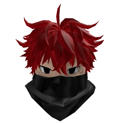 Red Spiky Anime Hair Roblox item render