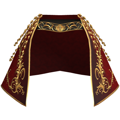 3.0 Royal Trim Waist Cape - Red/Gold Roblox item