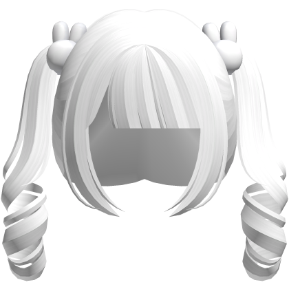 kawaii cutecore curly bunny white pigtails