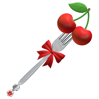 🍀Cute Core Cherry on Fork(Red)