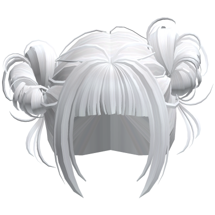 Cute Messy Space Buns (White) Roblox item