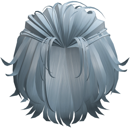 Swept Back Layered Hair - Ice Blue