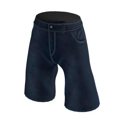Washed blue denim Jean Shorts thumbnail