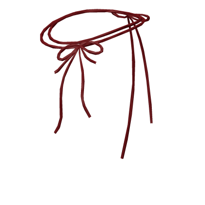 Red Lines Tie Necklace 