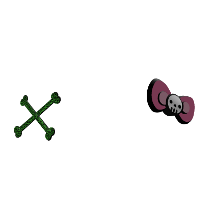 Halloween Pink Green Zombie Bow