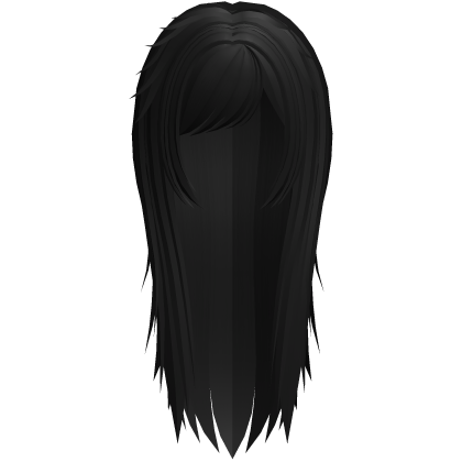所定 ; messy scene emo vkei long hair in black Roblox item