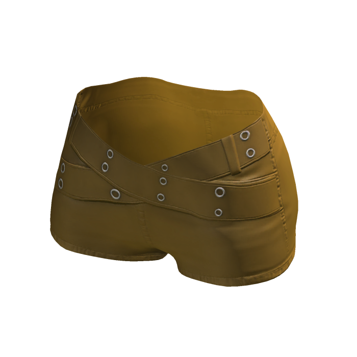 Leather Shorts / Gold
