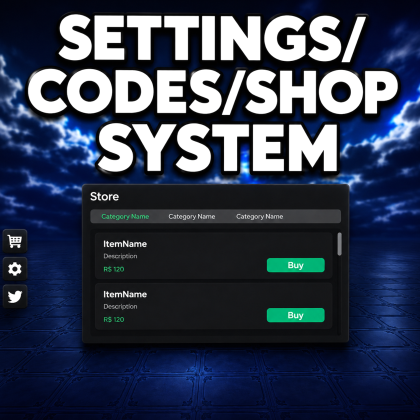 Settings/Codes/Store System