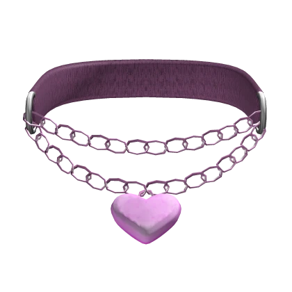 Pink heart choker top