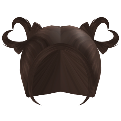 ♡ cute heart twintails in brown Roblox item