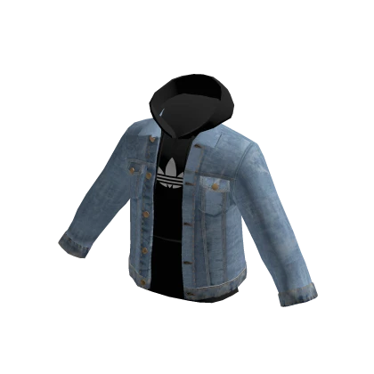 adidas Jacket over Hoodie Denim Blue Jean Roblox Item Rolimon s