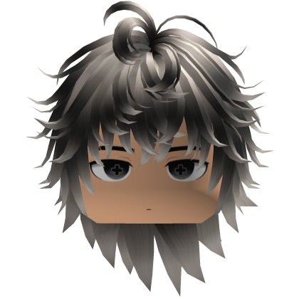 Cute Y2K emo black white hair Roblox item