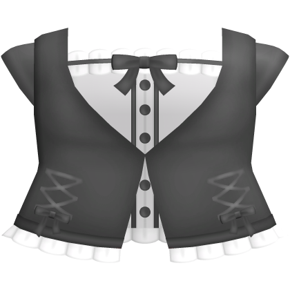 protagonist frilly cutesy doll grey top