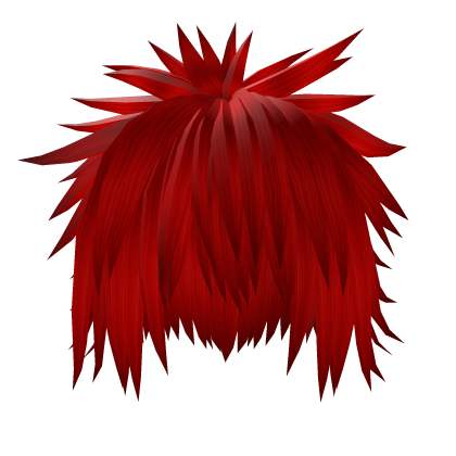Messy Spiky Emo Red Hair Roblox item