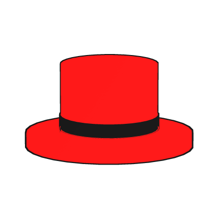 Red Cartoony Top Hat Roblox item