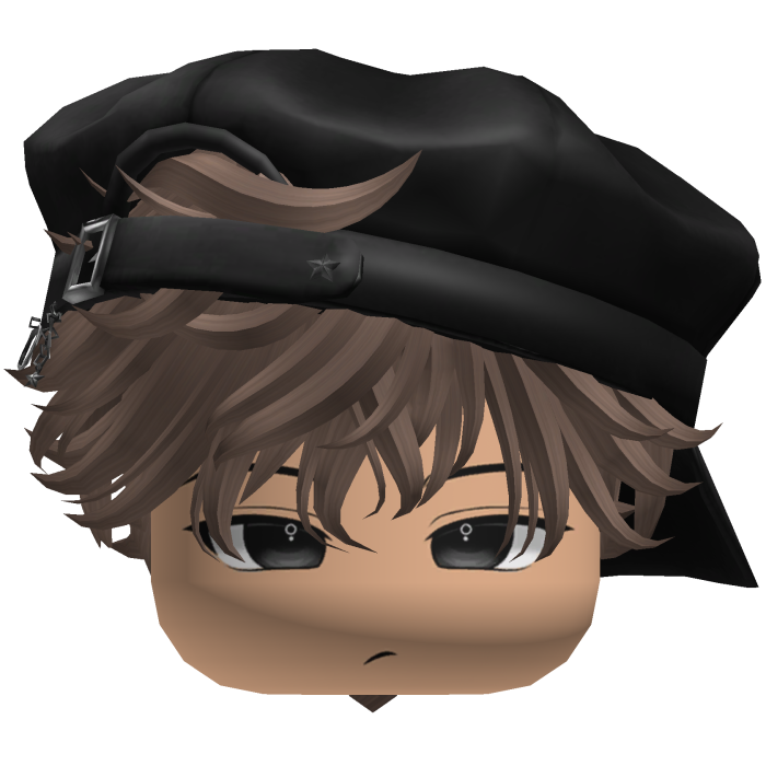 Cute Boy Brown hair with a cap Y2K