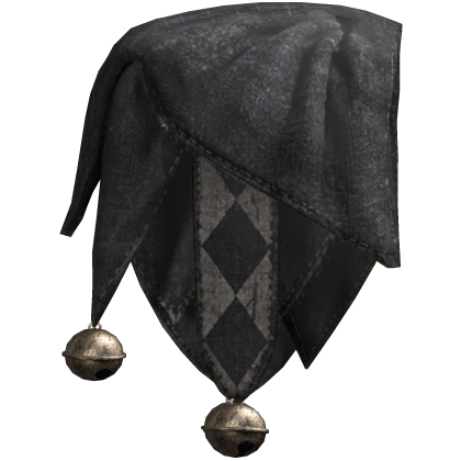 RIGHT Black Jester Shoulder Scarf