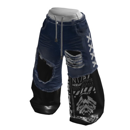 Dark Urban Double Waistband Jeans